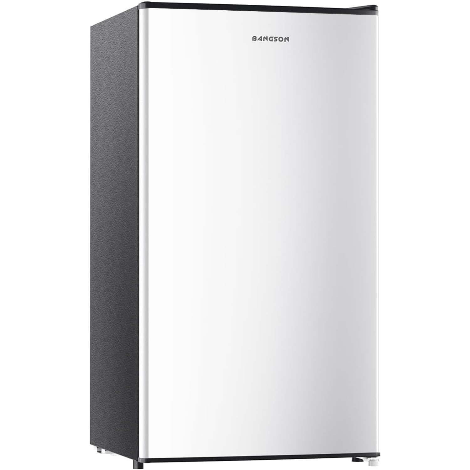 BANGSON Mini Fridge with Freezer, 3.2Cu.Ft, Single Door Small Refrigerator, Energy-Efficient, Low Noise, Mini fridge for Bedroom Dorm and Office, Silver on Fridge.com