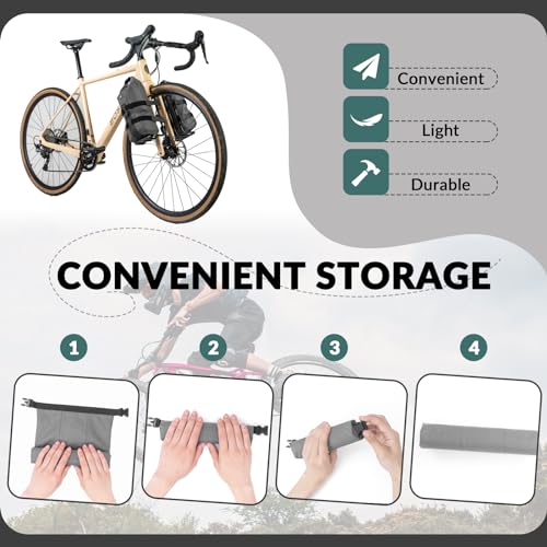 ROCKBROS Gepäckträger für Vordergabel Fahrradtasche Gepäckträgertasche 2,7 L, Wasserdicht für MTB, Rennrad