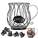 Kaffeekapselkorb, Kaffee Pod Halter, Kaffee Kapsel Lagerung Korb, Kaffee Pod Halter Lagerung Korb für mehrere Kapseln, Espresso Halter, Kaffeekapsel Ständer Küchenaufbewahrungshalter (Schwarz)