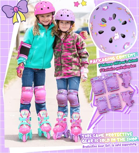 Licorne Casque de vélo pour Enfant Casque Enfant Ajustable Casque Réglable pour Filles Casque de Patineur Respirant Casque Légers pour Skateboard Trottinette Scooter – vue 6