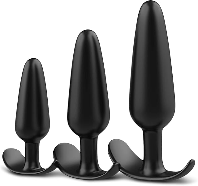 Anal Sex Toys Butt Plug Training Set, Anal Toys for Couples Men & Women Prostate Massaging Toys, Pack of 3 Silicone Anal Plugs Trainer Kit for Beginners, Anal Beads Anal Butt Plúg Set Sex Toys4women