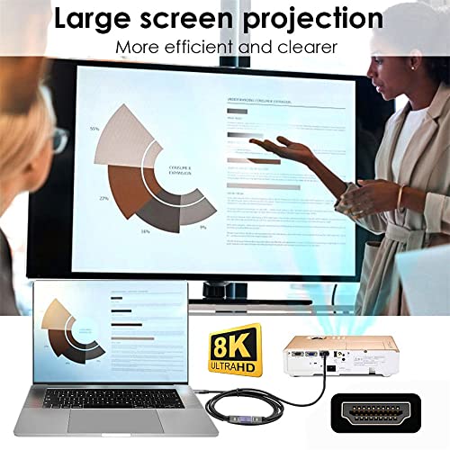 NFHK HDMI Male to HDMI 2.1 Female Flat Horizontal 90 Degree Right Angled UHD Extension Adapter Support 8K 60hz HDTV - Image 3