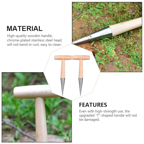 Herramientas de Jardín de Madera para Plantar 2 pcs miniatura 4