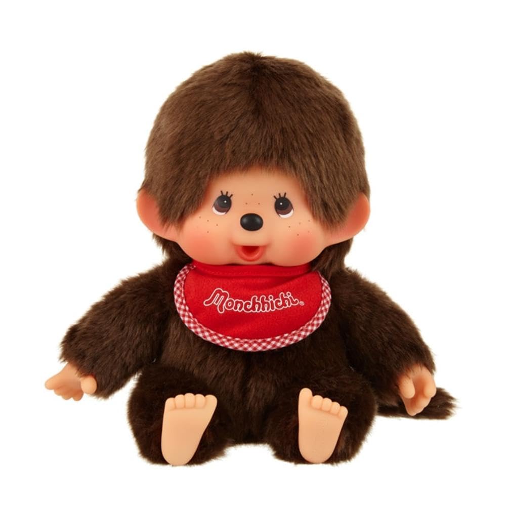 Sekiguchi Monchichi Premium Standard M Boy Sitting Brown Plush 7.5in