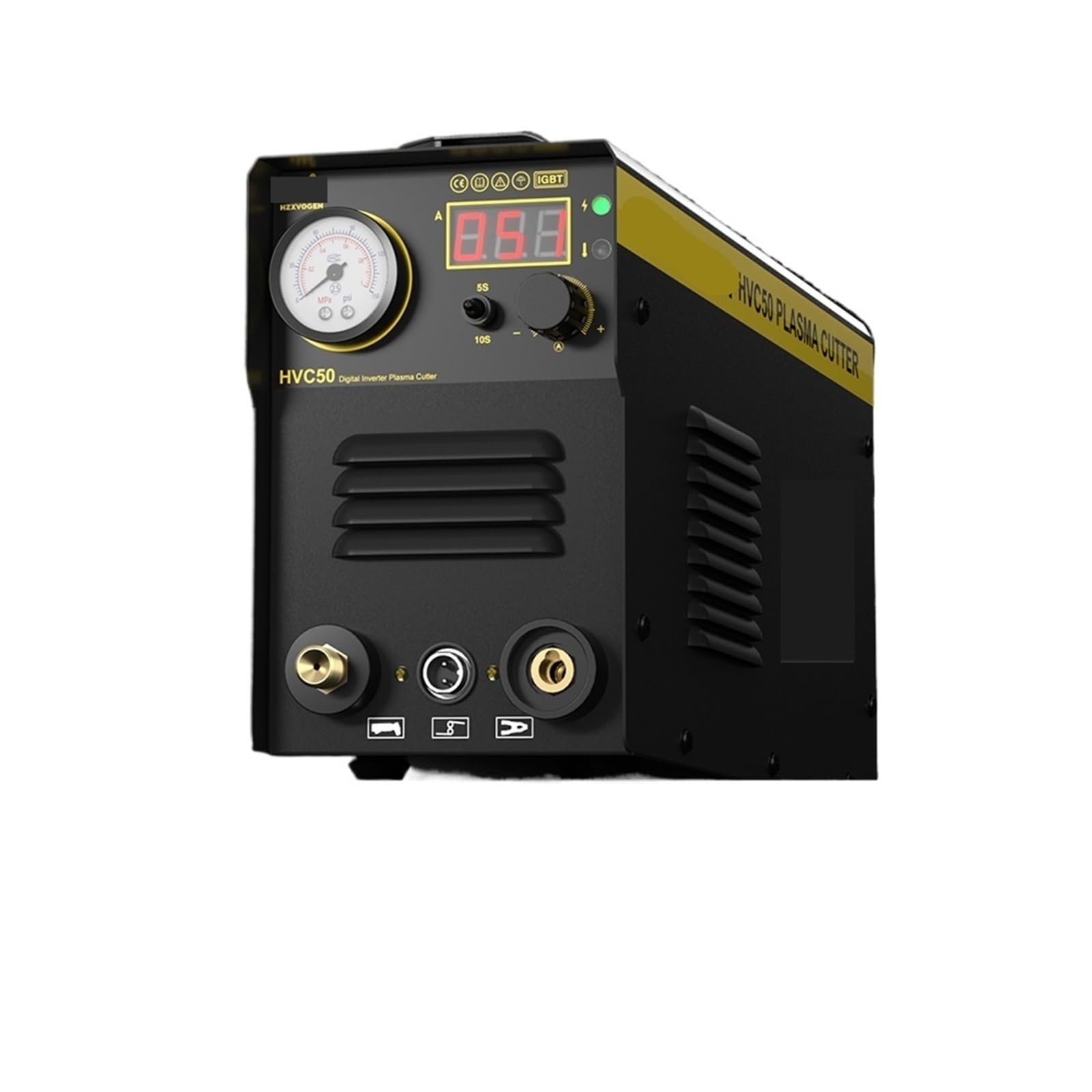 Spawarka plazmowa 50 A do cięcia stali nierdzewnej, aluminium, inwertorowa maszyna do cięcia plazmowego IGBT 110/220 V (With Gloves Helmet, EU)