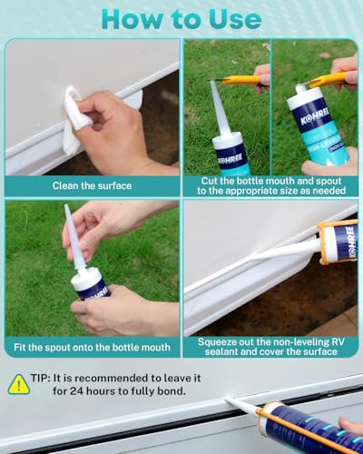 Sellador para techo de RV Kohree 4 unidades blanco miniatura 6
