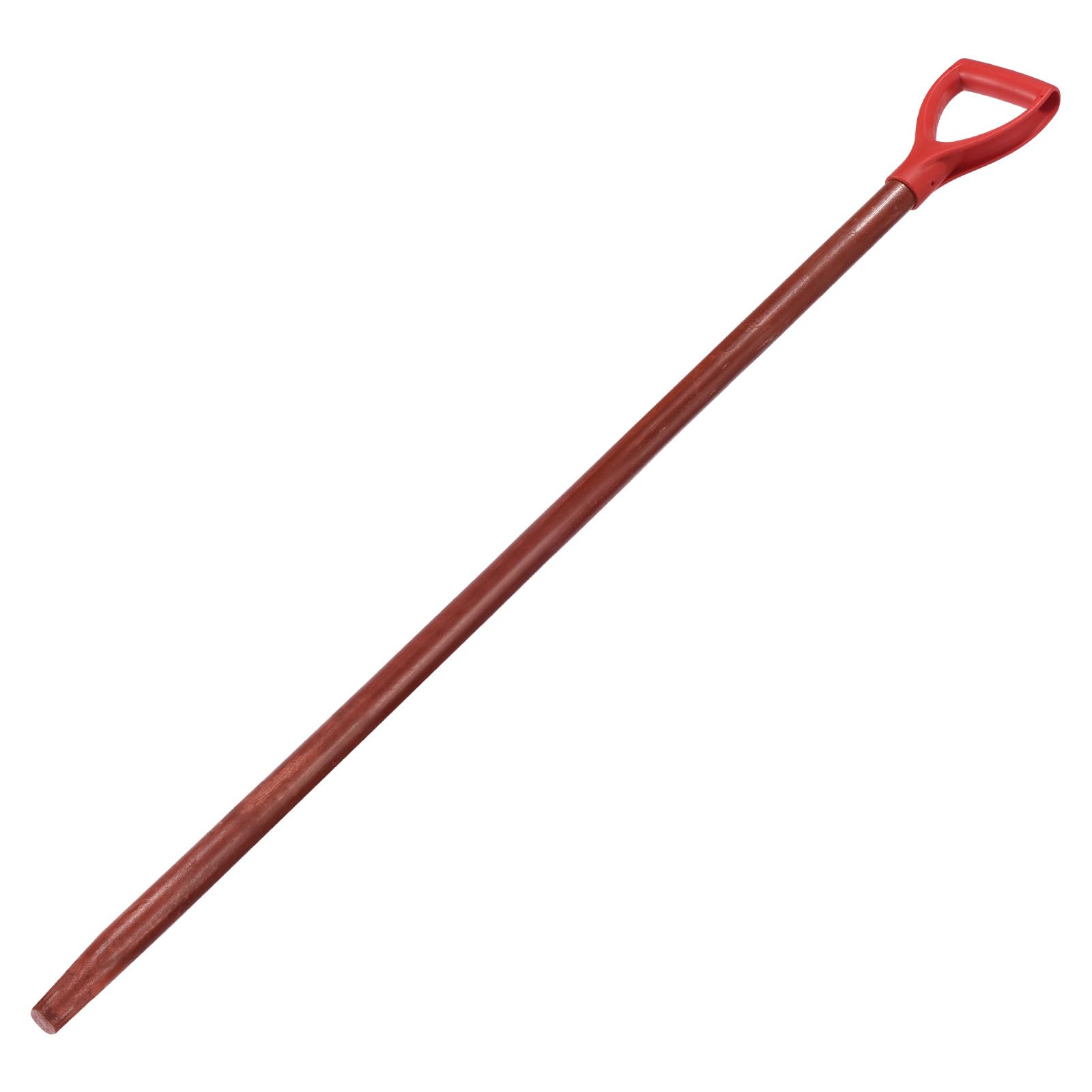 QUARKZMAN Mango De Pala De Reemplazo 47.24" X 1.38" Mangos Largos De Madera Tipo D para Palas con Empuñadura Tipo D Accesorios De Jardín para Herramientas De Cavar Y Rastrillar Rojo