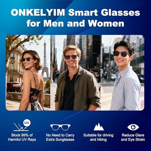 Lunettes Bluetooth avec haut-parleur oreille ouverte et commande vocale - 3
