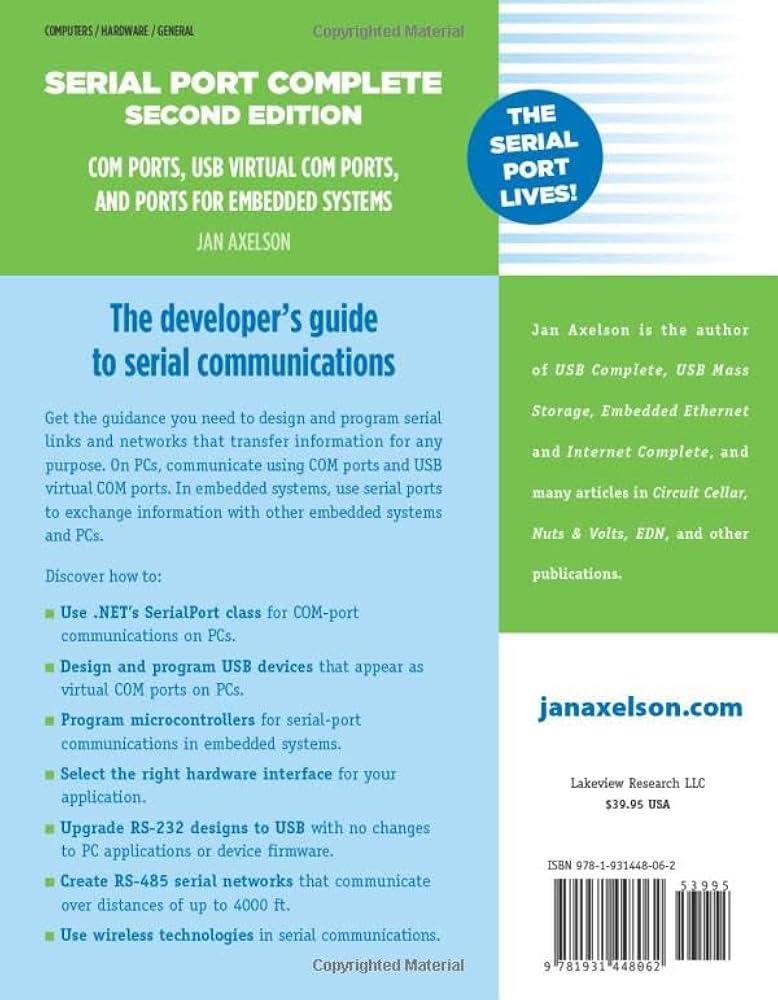 Serial Port Complete: COM Ports, USB Virtual COM Ports, and
