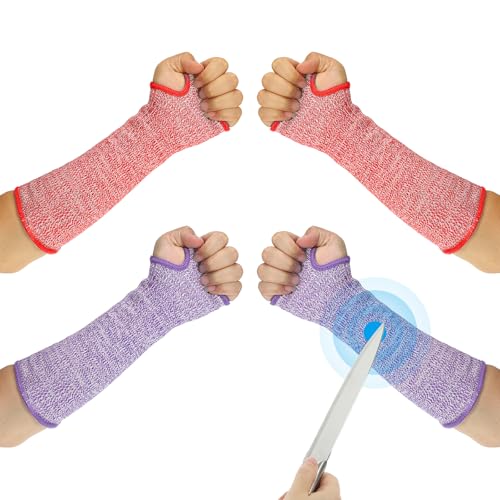 Mangas protectoras para antebrazo en jardinería y hogar: 2 pares de fundas anticorte de 12"