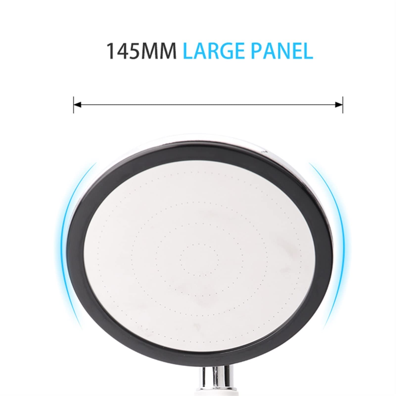 Ducha de Alta presión, Cabezal de Ducha Desmontable con Panel Grande 15cm, Filtro Agua, rociador, Cabezales Mano Redondos presurizados