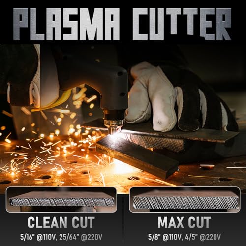 Image of YESWELDER 55 Amp Plasma Cutter Non-High Frequency, Large LED Digital Display Non-Touch Pilot Arc, Digital DC Inverter 110 /220V Dual Voltage Plasma Cutting Machine CUT-55DS PRO