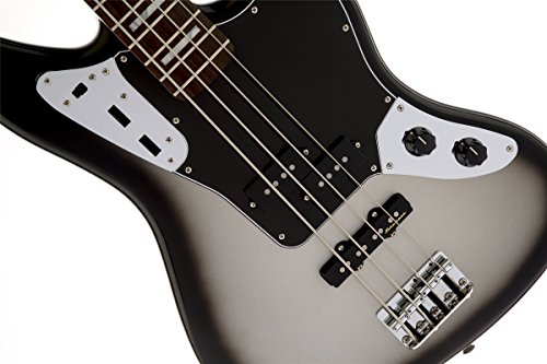 FENDER 0143110391 Troy Sanders Jaguar Bass touche Palissandre Guitare électrique – Argentée - Les Beatles, Paul McCartney, John Lennon, RIngo Starr, George Harrison FENDER 0143110391 Troy Sanders Jaguar Bass touche Palissandre Guitare électrique – Argentée – Image 4