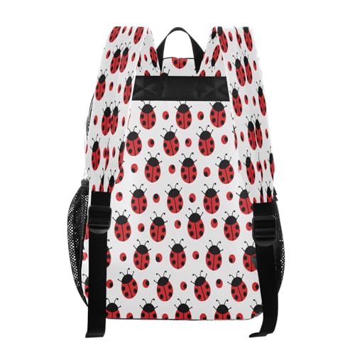 Ladybug Clear Backpack - Stadium Approved Large 15.7-inch Waterproof Transparent Bag for Sports, Concerts, Work, Travel#1023