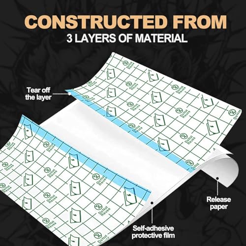 Image of Tattoo Aftercare Bandage Roll, with Sliding Cutter 6 Inch x 2.2 Yards | Transparent Protective Film, Waterproof, Breathable, Stretchable Wrap, Tattoo Protection, 6 x 79 Inch