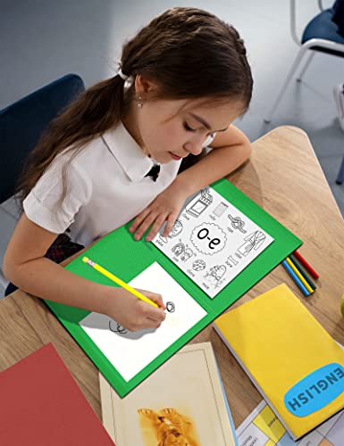 image for SUNEE Folders with Pockets(25 Pack, Assorted Colors), 2 Pocket Folders