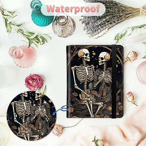 Image of Skulls Photo Album 4x6 120 Pockets Photos with Strong Elastic Band, Small Mini Albums Sheet Protector Folder for Photos, Album for Family Wedding Baby Women Men Vacation Gift