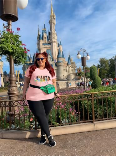 Image of NANYUAYA Plus Size Magic Shirts for Women Castle Kingdom Graphic Magical T Shirt Cute Holiday Princess Tee Vacation Tops