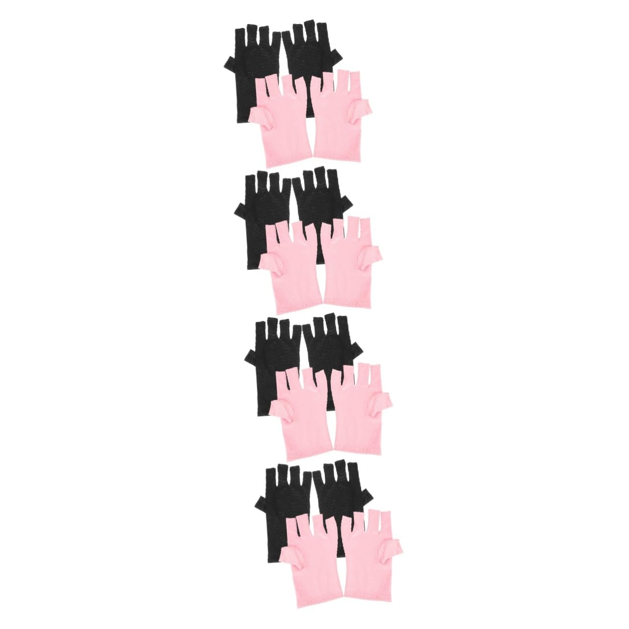 Healeved 8pares Guantes De Manicura Anti-uv Protección Para Manos Dedo Descubierto Reutilizables y Transpirables