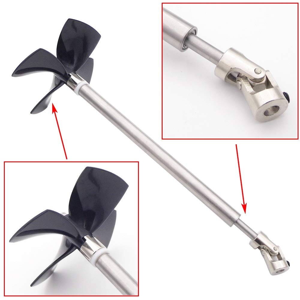 1PC 5mm wał napędowy łodzi 80mm śmigło 4.0/5.0/6.0mm wspólne sprzęgło napęd zestaw dla psa zdalnie sterowana łódka RC przynęta na ryby holownik Marine ROV Śmigła do łodzi(Color:L35cm Coupler 5.