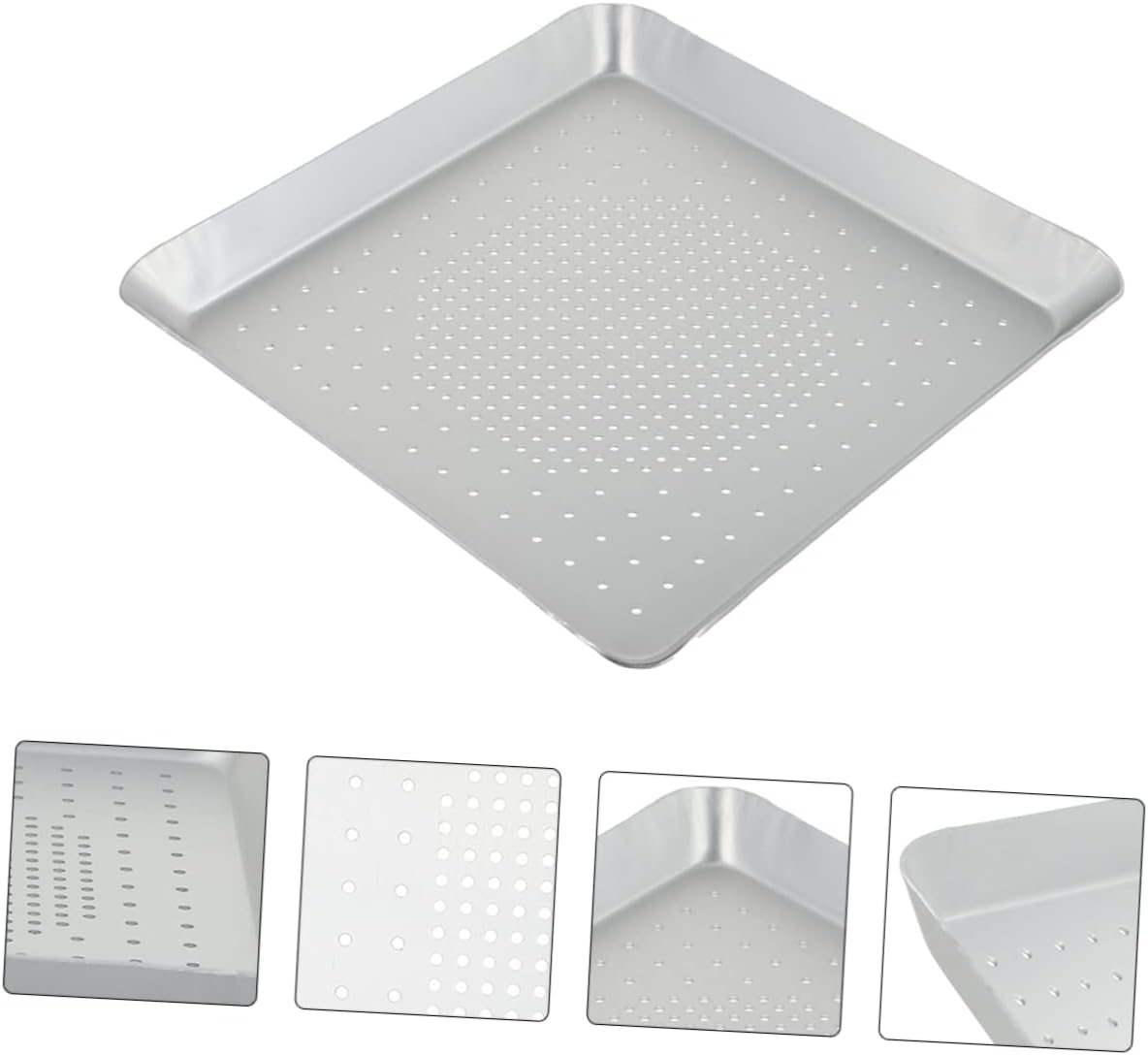 1pc Perforated Pizza Baking Tray Non-stick Pizza Pan for Home Baking and Cooking Easy to Clean Plate for Oven Use
