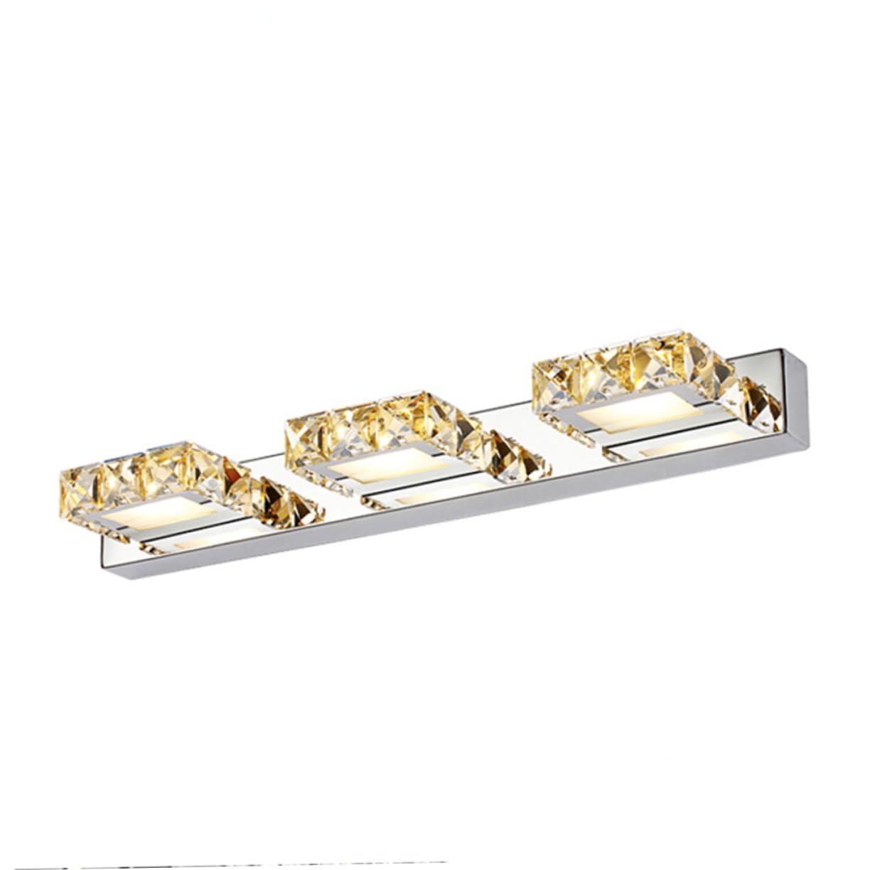 OSALADI LED Spiegelleuchte fürs Badezimmer 9 W Gold Kristall Edelstahl