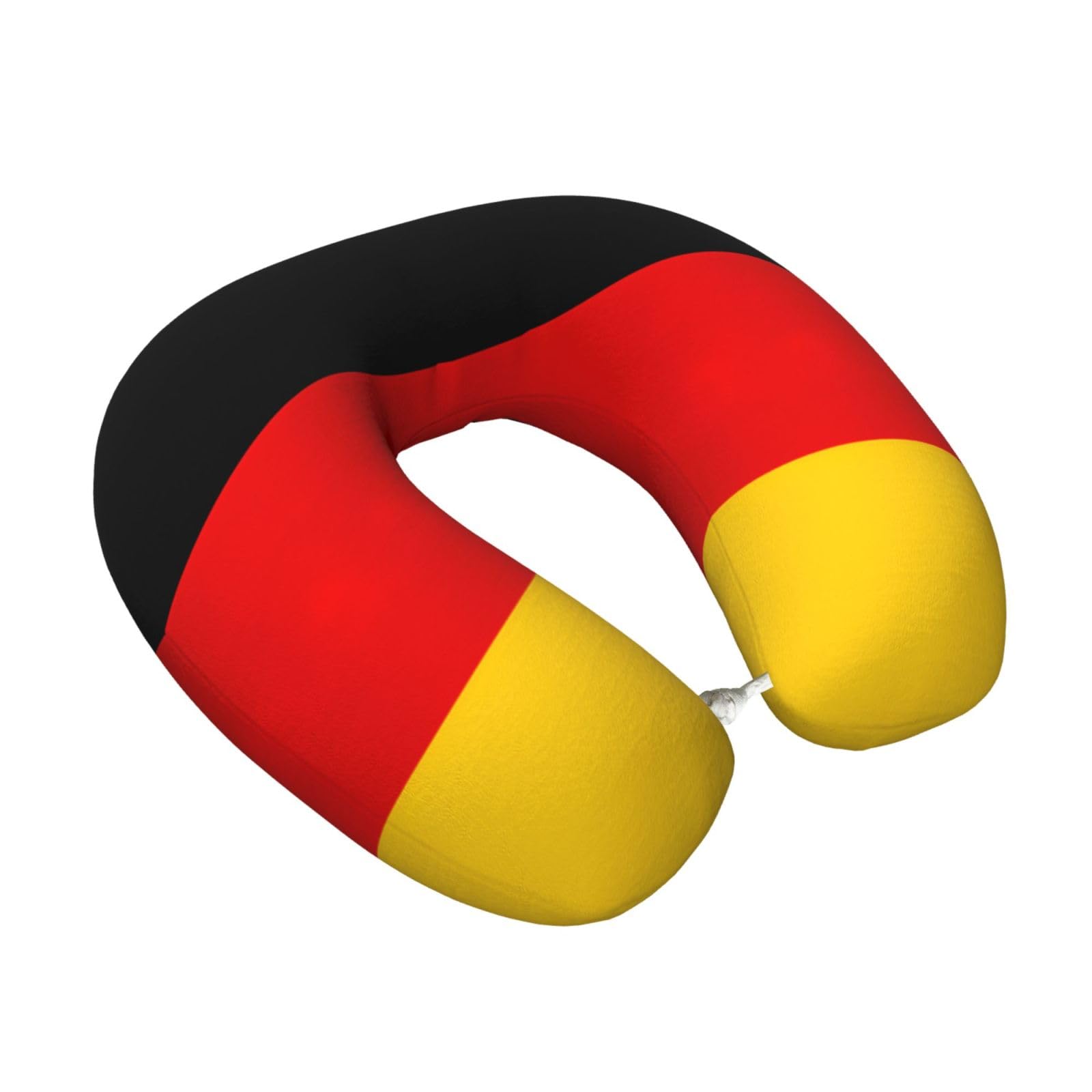 Yyoretp German flag Print Travel Pillow Pure Memory Foam Neck Pillows Portable Headrest for Airplane