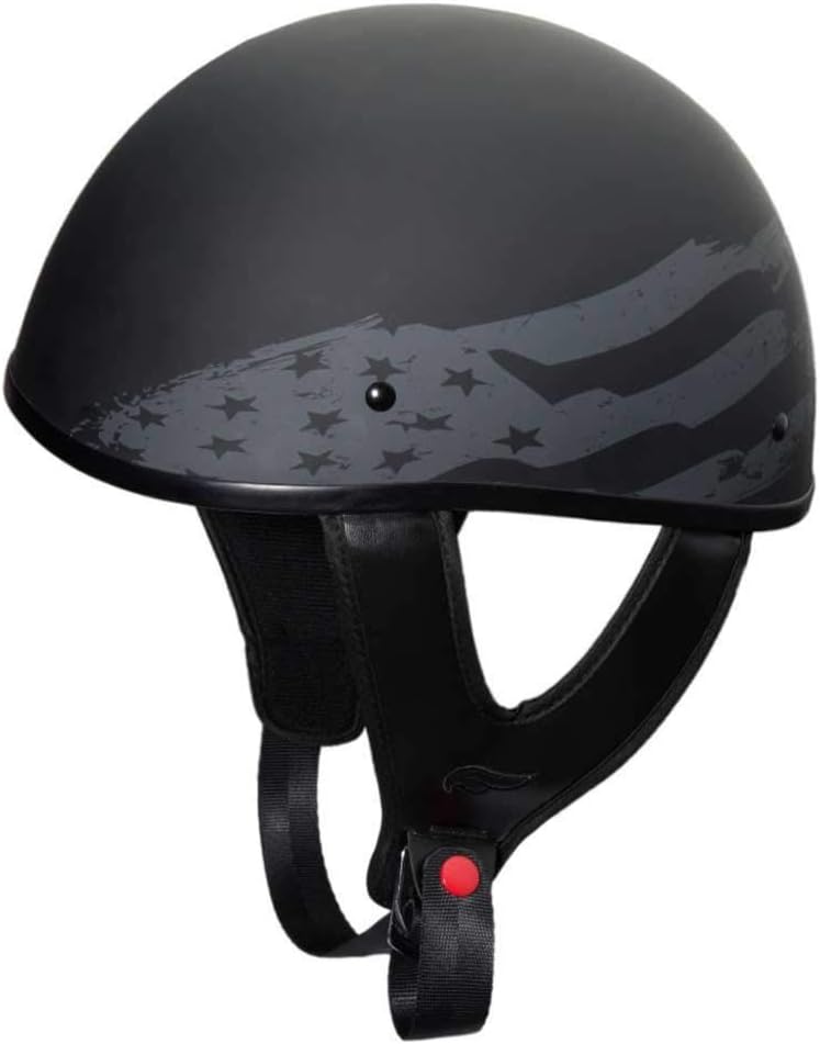 Fulmer Powersports 301 Tac Pride Flag Shorty Motorcycle Half Helmet- Black (2XL)
