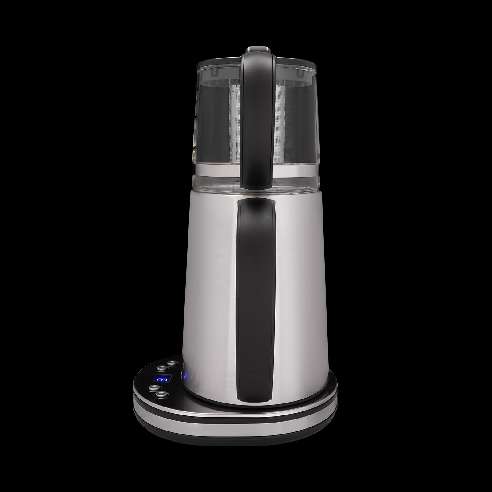 Bollitore elettrico in acciaio inox a LED con regolazione della temperatura/funzione di mantenimento al caldo, 2,5 + 1 l, doppio bollitore con beccuccio a forma di V, 1500 W SCT-4003