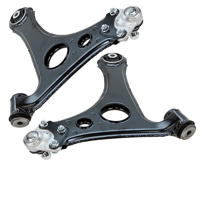 BESTPRICE 2x Bras De Suspension Avant Inférieur Gauche Droit, 2x Barre De Liaison Avant, 2x Tête De Barre D'accouplement, Compatible Avec