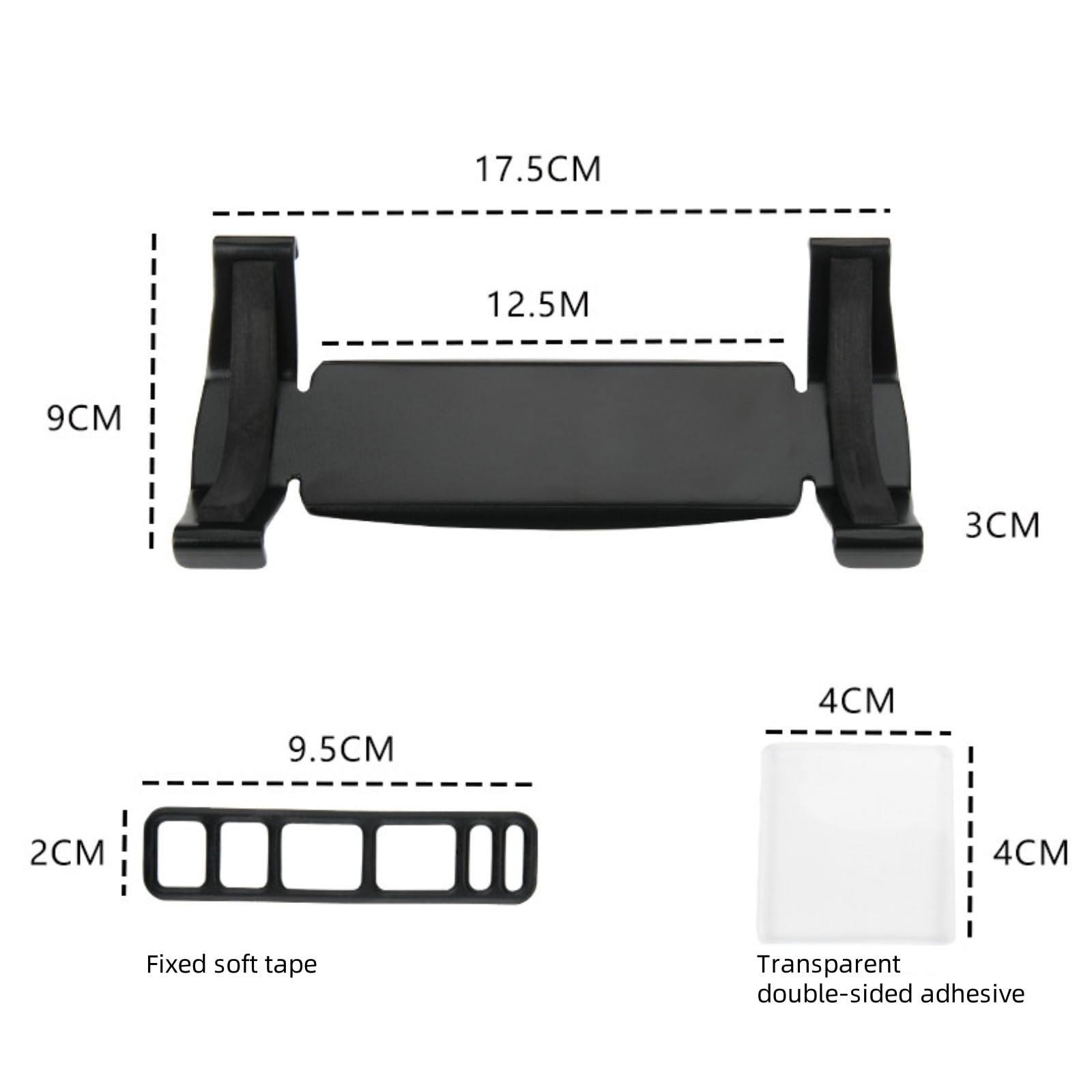 Uchwyt samochodowy do głośnika JBL Flip4/Flip5/Flip6 głośnik Bluetooth metalowy uchwyt na głośnik platforma do jazdy samochodem wspornik głośnika (czarny)