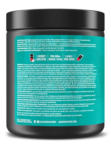 Image of Jacked Factory Pumpsurge Caffeine Free Pre Workout for Men & Women - Nootropic Booster & Stim Free Pre Workout - Intense Pumps, Enhanced Focus - 30 Servings, Cherry Limeade