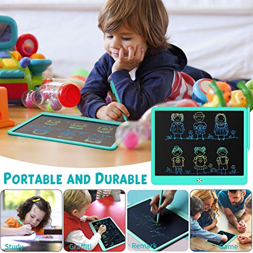 TIMMY LCD Writing Tablet Drawing Board, 15 Inch Writing Tablet Colorful Doodle Pad for Kids, Kids Early Educational Drawing Tablet Learing Toys for 2 3 4 5 6 Years Old Boys and Girls Gifts (Blue)