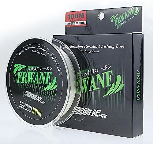 Premium 100% Pure Fluorocarbon Fishing Line Leader - 19.8 LB 100 Yards