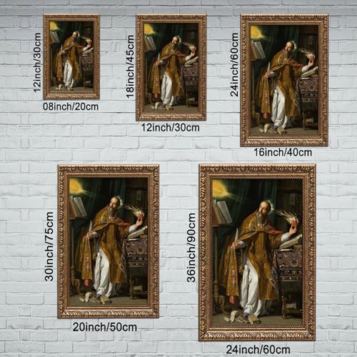 Poster Saint Augustin Philippe De Champaigne avec cadre de suspension