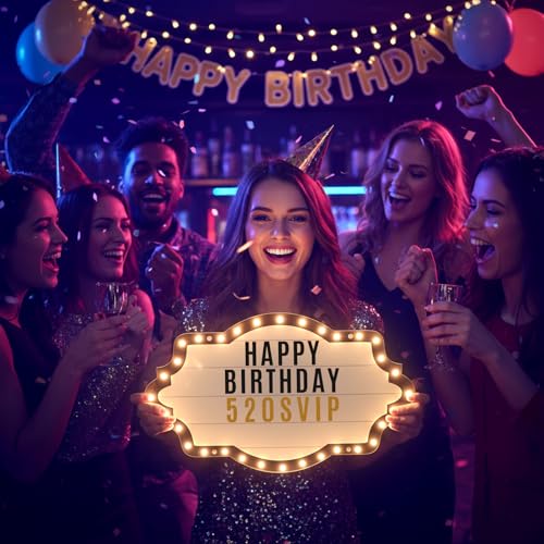 Image of Bottle Service Sign Wedding Party Marquee Light, Custom Portable LED Signs for with Removable Letter Stickers, 20 Inch Vintage Geometric Light Up Sign for Party Club Birthday Home Bar Decor