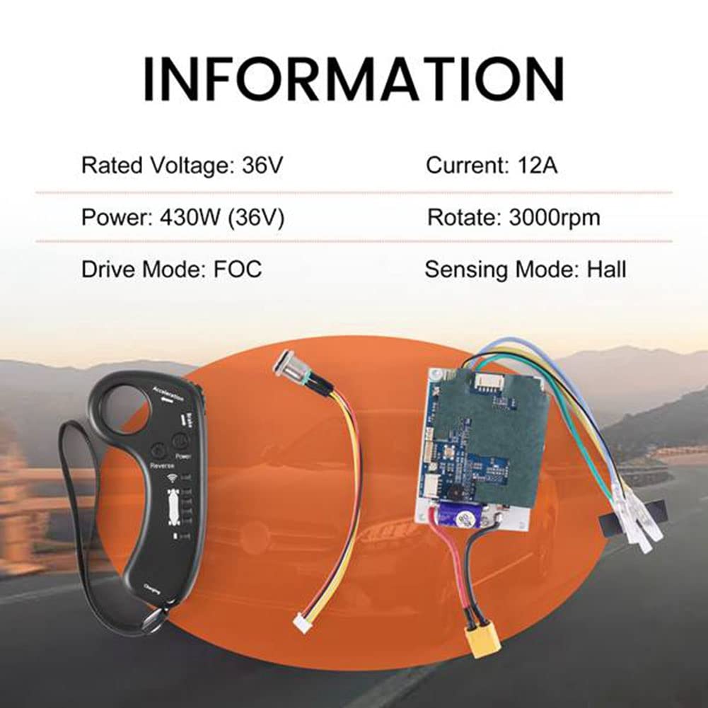 Pour planche à roulettes électrique simple courroie d'entraînement contrôleur de moteur ensemble Longboard ESC Scooter Mainboard avec télécommande Pièces de rechange