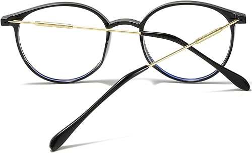 Miniatura 7 de aisswzber Elegantes gafas redondas con bloqueo de luz azul para computadorajuegospantalla para mujeres u hombres