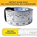 FastCap Peel & Stick Standard/Metric Measuring Tape - Perfect for Professionals and Home Improvement - Ideal for Layout & Cutting Stations - 16' Length, 7/8