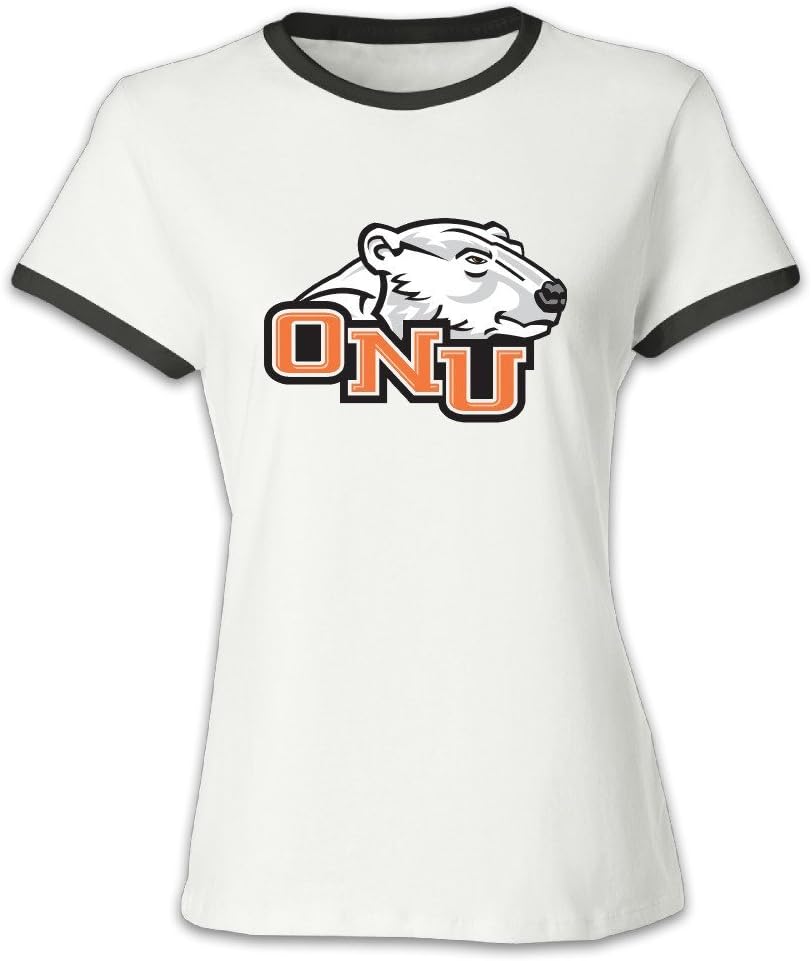 SHOWQEE Women's Contrast Color Onu Polar Bears Mascot Short Sleeve T Shirts