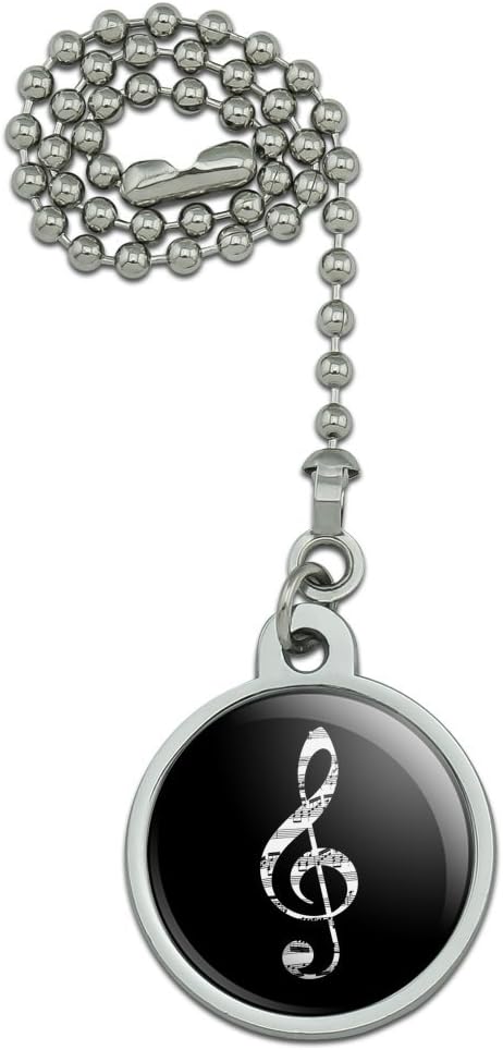 GRAPHICS & MORE Sheet Music Treble Clef Music Ceiling Fan and Light Pull Chain