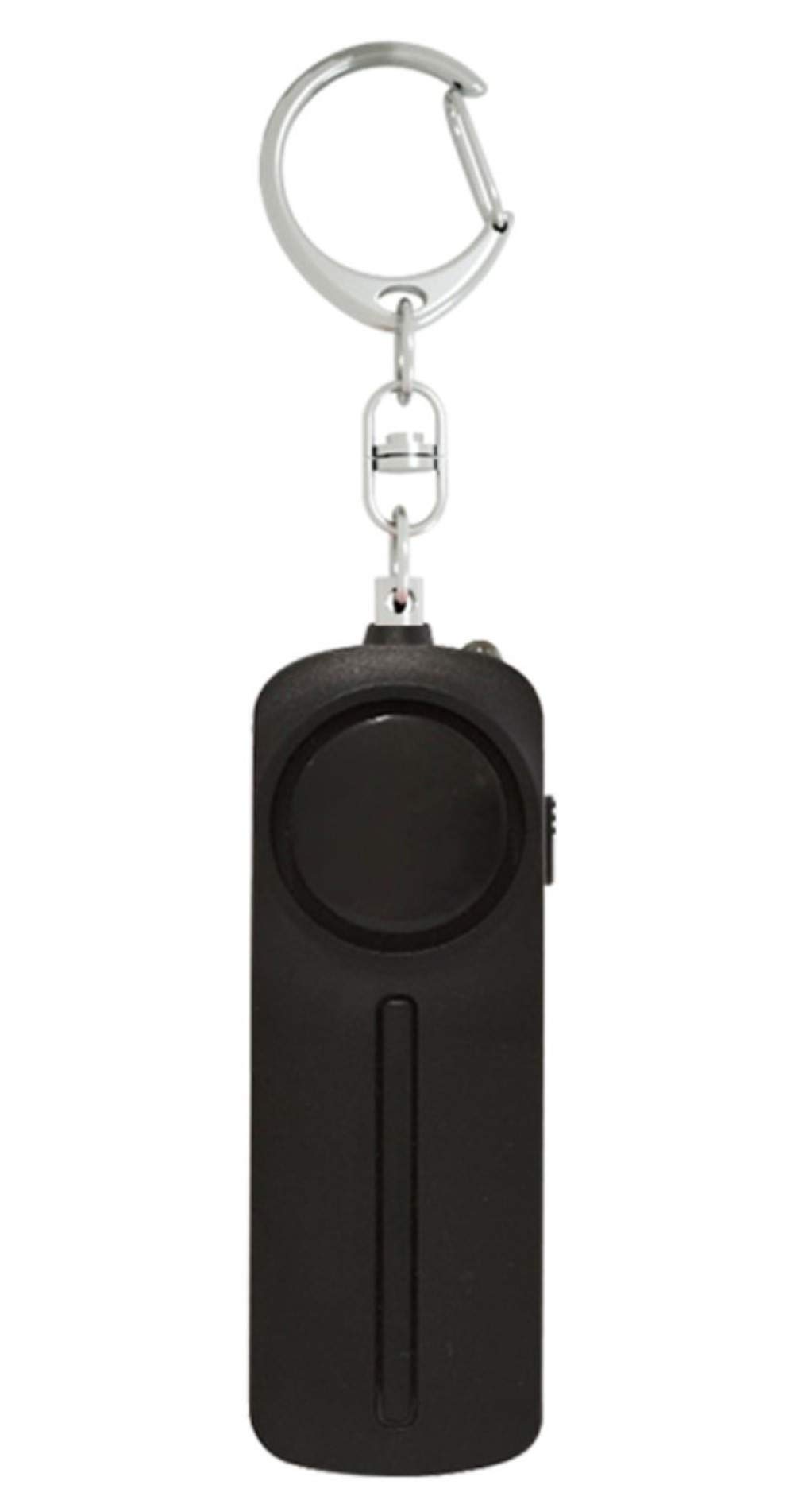 Personal Alarm Siren- 130 dB Loud Emergency Alarm Keychain with LED Light- Security Personal Protection Devices for Women Girls Kids and Elderly (Black)