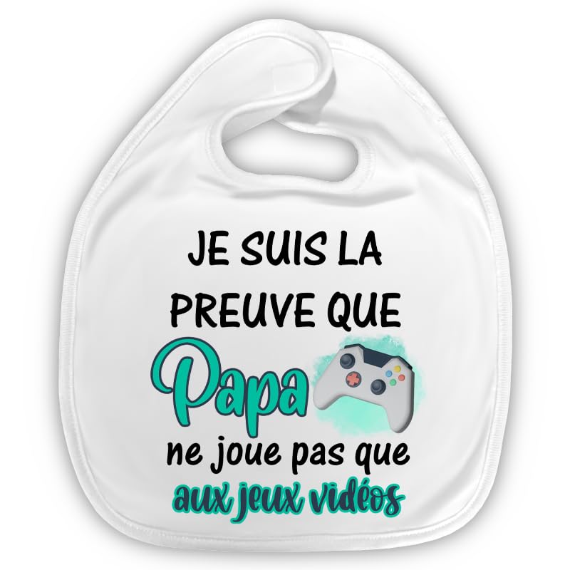 Grand bavoir bébé personnalisé - Cadeau original - 