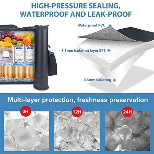 Vashly Kayak Cooler, Waterproof Seat Back Cooler For Kayaks, Kayak Accessories Cooler Bag, Portable Ice Chest Cooler For Kayaking, Travel, Lunch, Beaches &Trips(Black) #TOP2