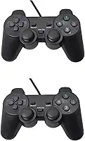 Kit 2 Joystick Controle Para Pc Gamer Jogos Vibração Dual Shock Usb Com Fio