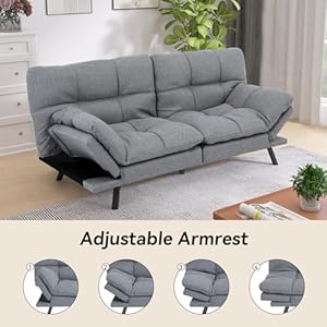 Hcore sleeper bed couchmemory foam futon sofa sofabed classics grey  urban country home decor