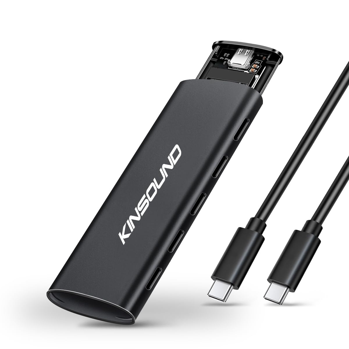 Kinsound M.2 NVMe SSD Enclosure Adapter Tool-Free,Aluminum 10Gbps USB C External Portable NVMe M.2 Enclosure USB 3.1 Gen2 Thunderbolt 3 Support UASP Trim for PCIe M B+M Keys Size 2230/2242/2260/2280 (B0C8S924F1) Amazon Price History, Amazon Price Tracker