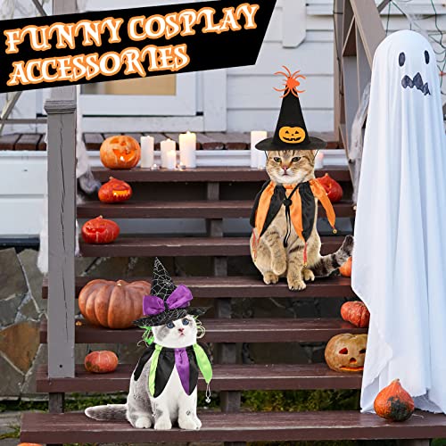 4 pcs halloween cat witch costumes witch cat hats and collars with bells funny wizard costumes cat halloween apparel accessories for small dogs and cats halloween party cosplay decorations supplies 5 4 pcs halloween cat witch costumes witch cat hats and collars with bells funny wizard costumes cat halloween apparel accessories for small dogs and cats halloween party cosplay decorations supplies - image 6
