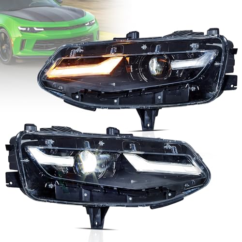 2024 Chevrolet Camaro Convertible: Enhance Your Ride with These Top Accessories 5 VLAND LED Headlights For Chevrolet Chevy Camaro 2019-2024 1LS, 1LT, 2LT, 3LT, LT1 2Door RWD Coupe and Convertible, NOT FIT 1SS 2SS ZL1, Driver Side & Passenger Side