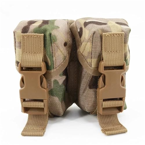 Tactical Pouch Double Molle Pack EDC Utility Tool Belt Bag Accessory Pouch for Hunting Shooting(CP)